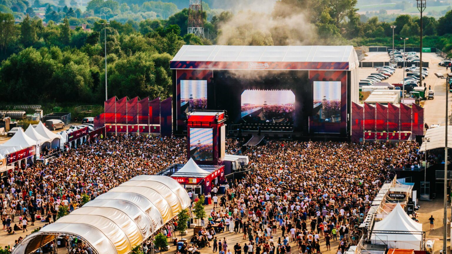 The mainstage of Suikerrock festival at Tienen